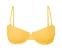 Cargar imagen en el visor de la galería, Product Front: Rio De Sol Sostén Top Malibu-Yellow Balconet
