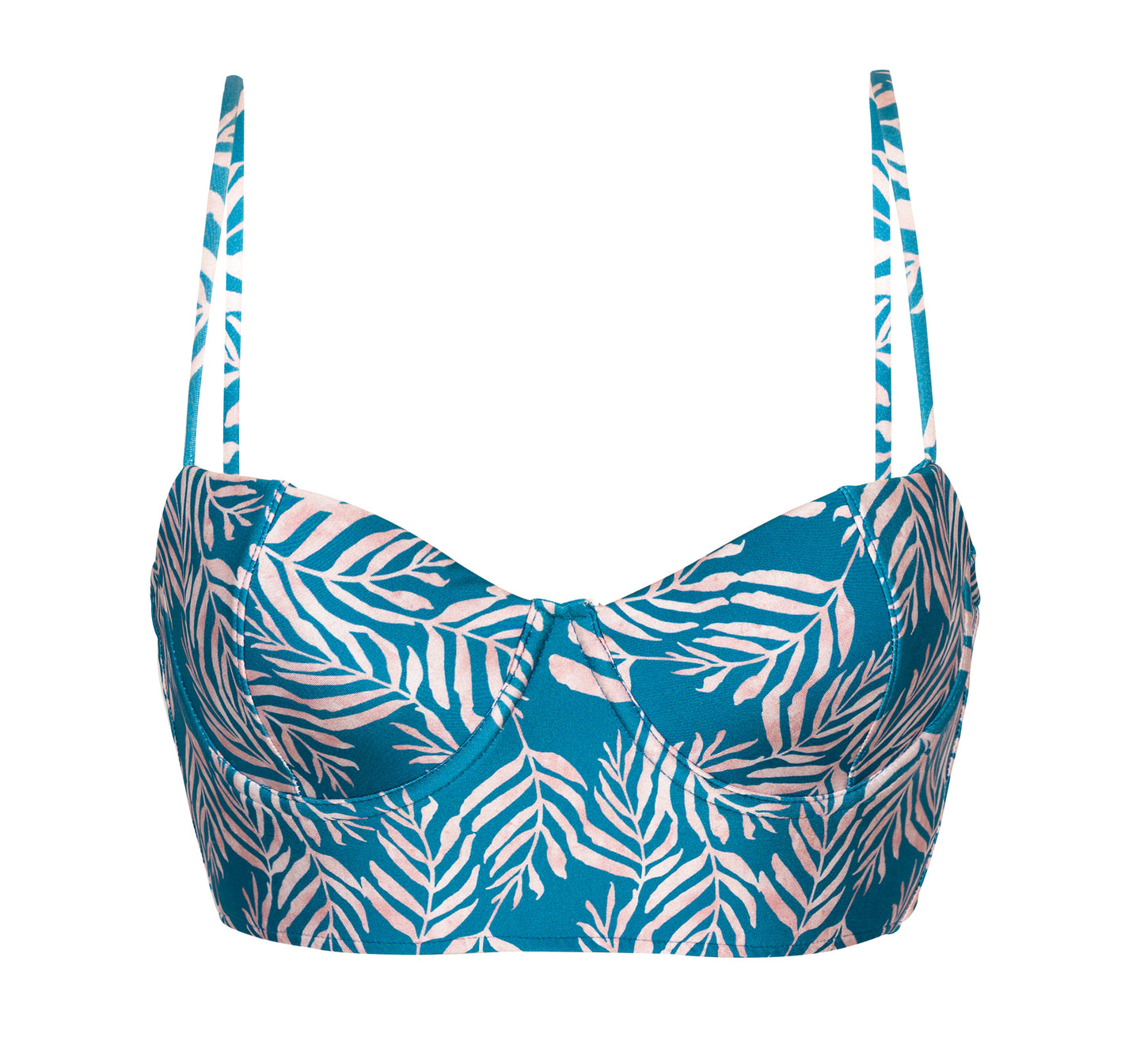 Product Front: Rio De Sol Sostén Top Palms-Blue Balconet-Anna