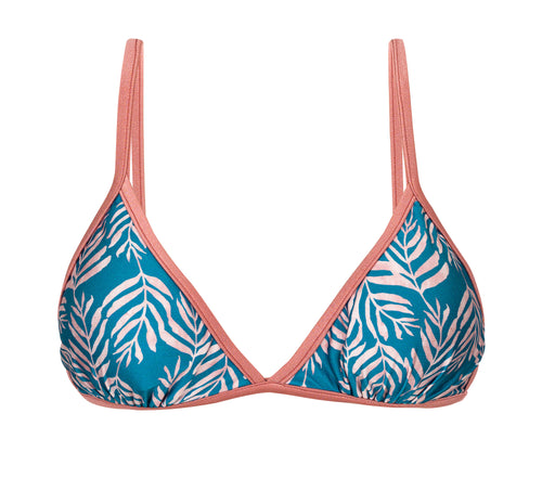 Product Front: Rio De Sol Sostén Top Palms-Blue Tri-Fixo