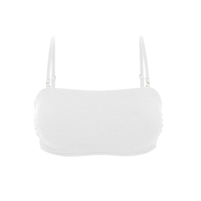Product Front: Rio De Sol Sostén Top Sand-White Bandeau-Reto
