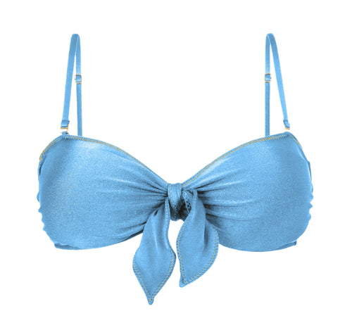 Product Front: Rio De Sol Sostén Top Shimmer-Baltic-Sea Bandeau-Knot