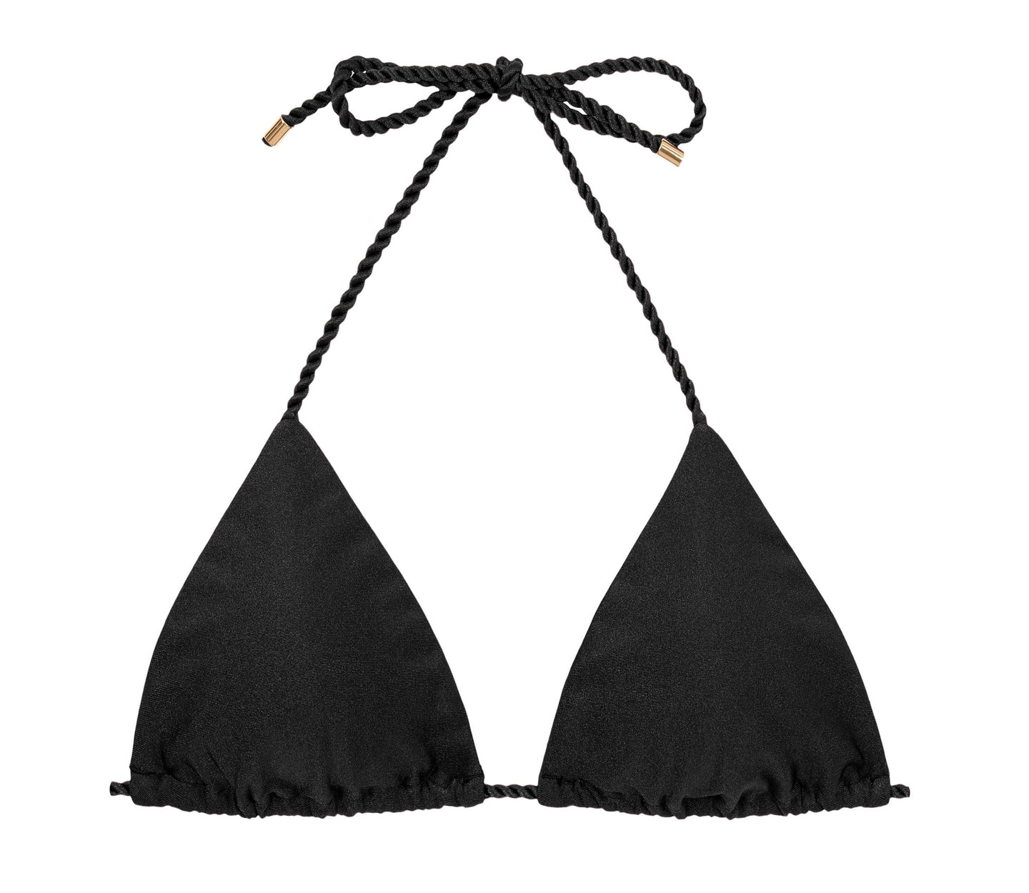 Product Front: Rio De Sol Sostén Top Shimmer-Black Tri-Rope