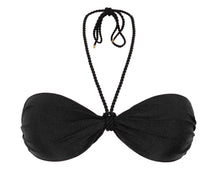 Cargar imagen en el visor de la galería, Product Front: Rio De Sol Sostén Top Shimmer-Black Twist
