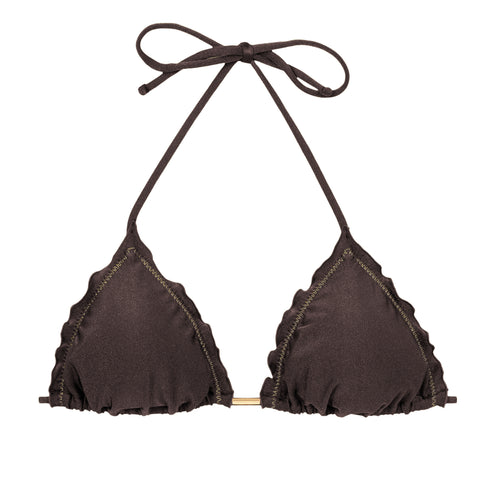 Product Front: Rio De Sol Sostén Top Shimmer-Coffee Frufru
