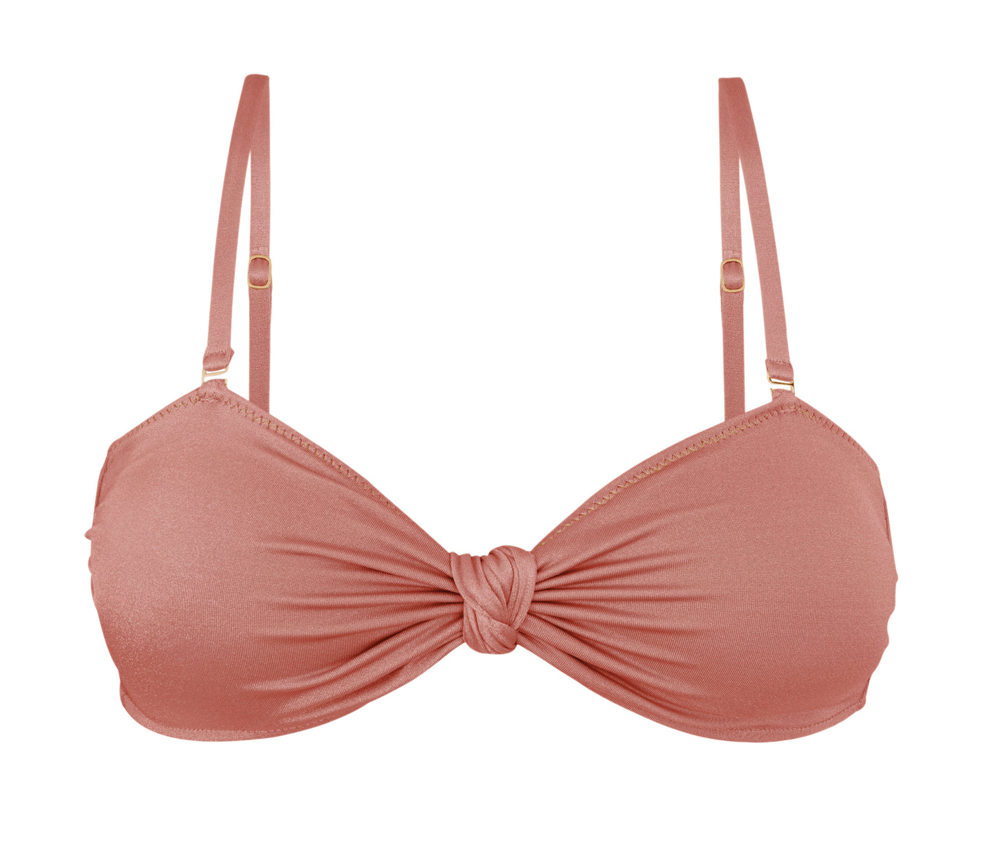 Product Front: Rio De Sol Sostén Top Shimmer-Copper Bandeau-Joy