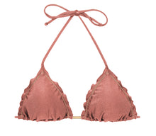 Cargar imagen en el visor de la galería, Product Front: Rio De Sol Sostén Top Shimmer-Copper Frufru
