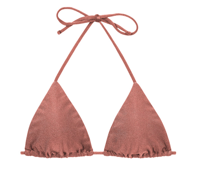 Product Front: Rio De Sol Sostén Top Shimmer-Copper Tri-Inv