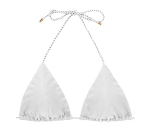 Product Front: Rio De Sol Sostén Top Shimmer-White Tri-Rope