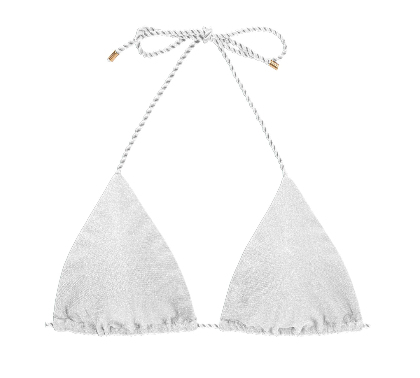 Product Front: Rio De Sol Sostén Top Shimmer-White Tri-Rope