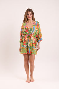 Model Front: Rio De Sol Caftán / Cubrir Tropical Kaftan Bel
