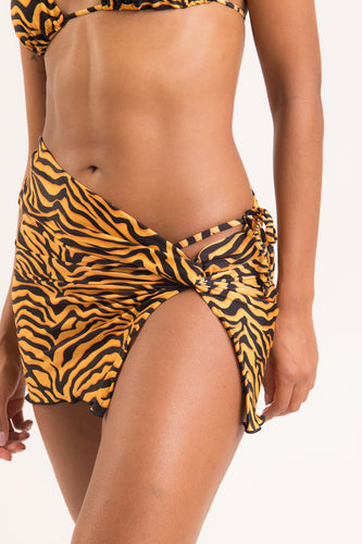 Gallery: Rio De Sol Falda De Playa Wild-Orange Skirt-Knot