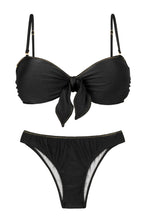 Cargar imagen en el visor de la galería, Set Shimmer-Black Bandeau-No Essential
