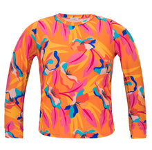 Cargar imagen en el visor de la galería, Top Orange-Bloom Rash-Guard
