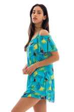 Cargar imagen en el visor de la galería, Saida Flower Geometric Off Shoulder
