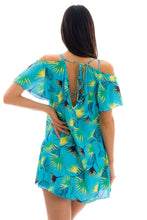 Cargar imagen en el visor de la galería, Saida Flower Geometric Off Shoulder
