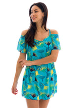 Cargar imagen en el visor de la galería, Saida Flower Geometric Off Shoulder
