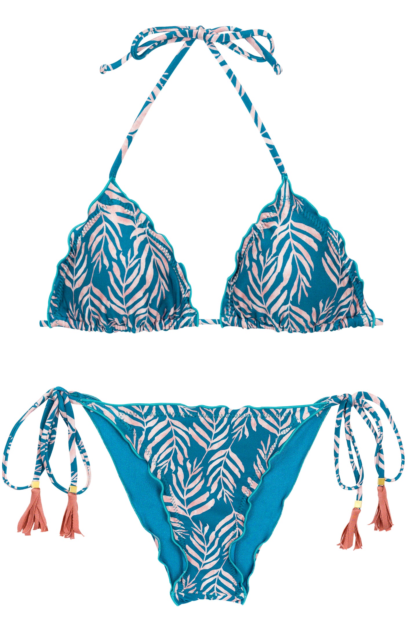 Set Palms-Blue Tri Frufru