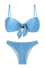 Cargar imagen en el visor de la galería, Set Shimmer-Baltic-Sea Bandeau-Knot Essential
